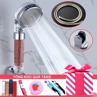 [Tổng Kho Quà] Bộ Tay Vòi Tắm Hoa Sen V1 Nano Tăng Áp Lực Nước (Có Hạt Lọc Nano) - Chọn Thêm Dây Và Giá Treo Vòi