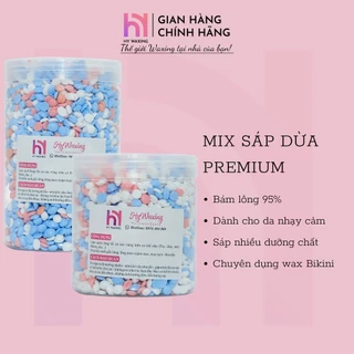 [CHE TÊN] Sáp Wax Lông Mix Dòng Premium Sữa Dừa + Dừa Hồng + Dừa Xanh Siêu Bám Lông HY WAXING