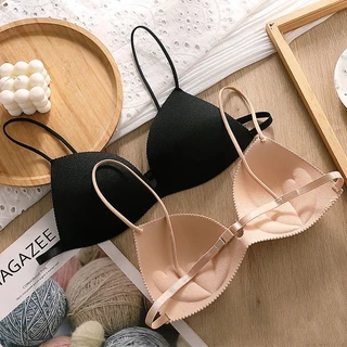 Bộ 4 Áo bra su dây mảnh mút mỏng có nấc cài sexy - Áo ngực mút mỏng 3 nấc cài