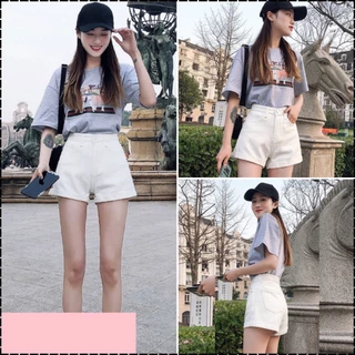 Quần đùi nữ, quần short nữ kaki basic hàn quốc màu đen size S M L SKUQ-09B1