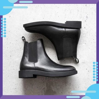 [DA THẬT] Giày Chelsea Boots Mũi Tròn Da Bò Nguyên Tấm Loại 1 Bảo Hành 12 Tháng