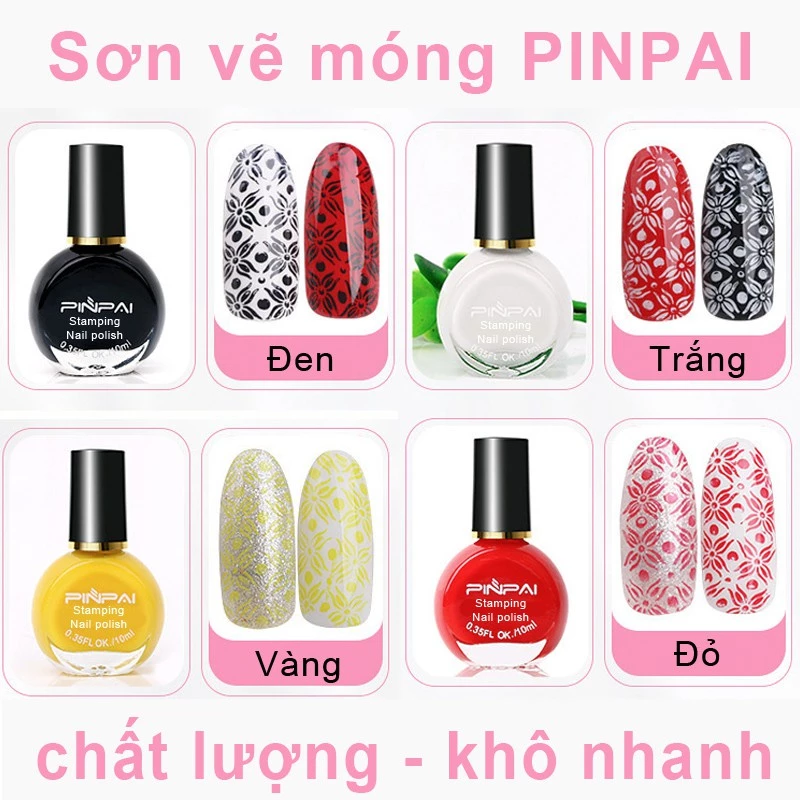 Sơn in / Vẽ Móng PINPAI Khô Nhanh - Nhiều màu chọn