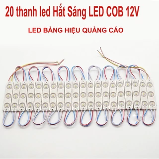 Cuộn 20 Thanh LED Hắt Sáng 12V Chống nước Gắn Logo Bảng Hiệu Quảng Cáo, Cực Sáng