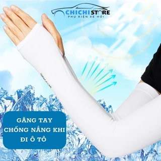 Găng tay chống nắng xỏ ngón, bao tay che nắng lái xe ô tô cho nam nữ đi phượt ngăn UV, phụ kiện xe hơi ô tô ChiChi