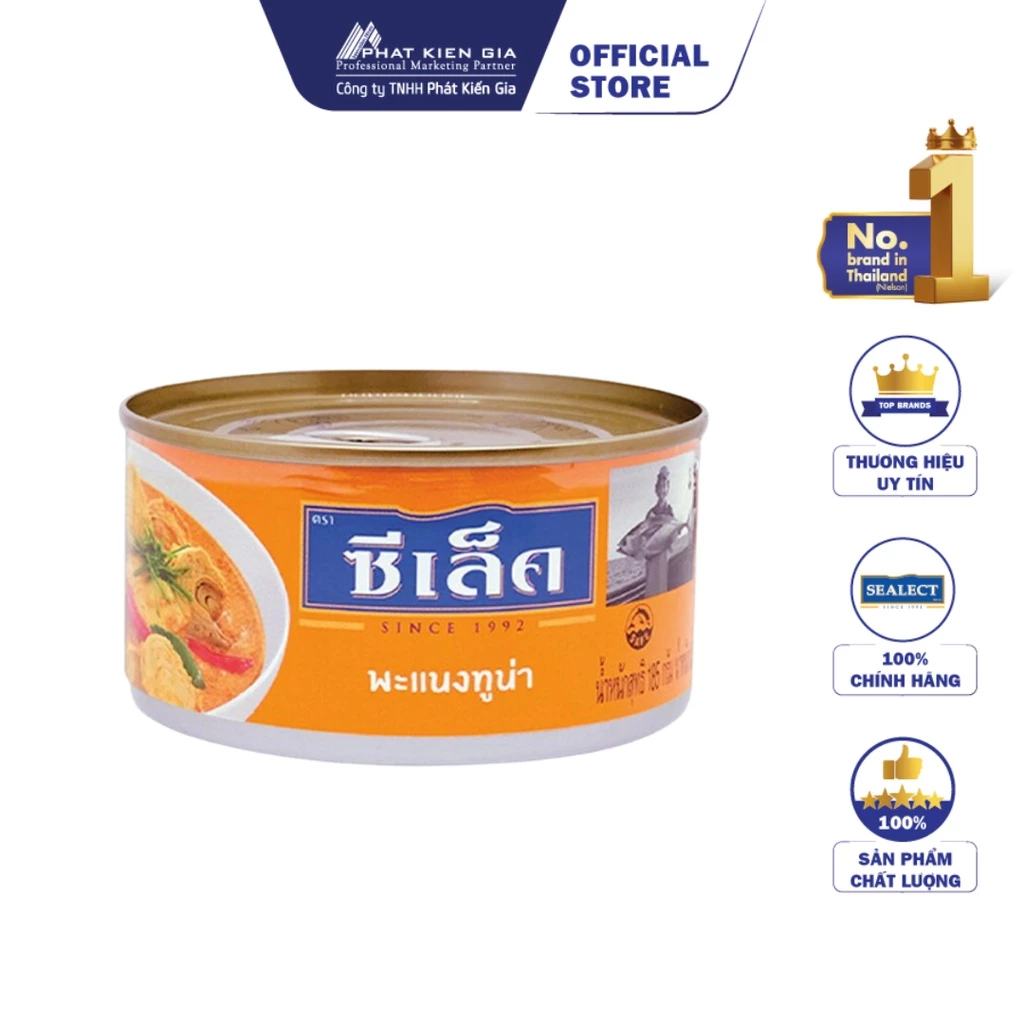 Cá Ngừ Sốt Cà Ri Đỏ Panang Sealect 185g (Thái Lan) - Date 02/08/2025 + Móp nhẹ