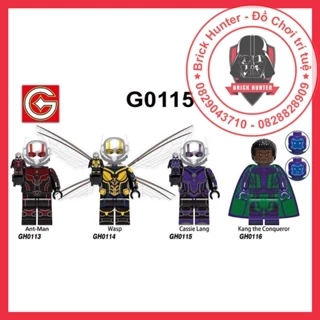 G0115 Marvel super heroes minifigures mô hình nhân vật Ant-man Wasp Cassie Lang và Kang the Conqueror phim Quantumania