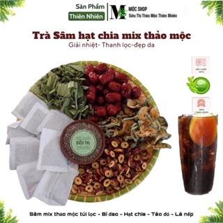 Trà Sâm Bí Đao Hạt Chia giải nhiệt(Pha nước nóng trực tiếp)