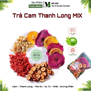 Trà Cam- Thanh Long mix Táo Đỏ-Kỳ Tử-Nhài