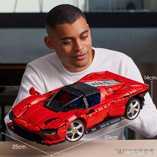 ♗ Tương thích với LEGO Ferrari khối xây dựng nhóm cơ khí 42143 cậu bé xe thể thao mô hình đồ chơi lắp ráp Daytona SP3