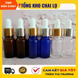 [5ml/10ml] Chai lọ đựng tinh dầu bóp giọt khoen vàng - lọ chiết tinh dầu / chai lọ chiết mỹ phẩm [giá sỉ tận gốc]