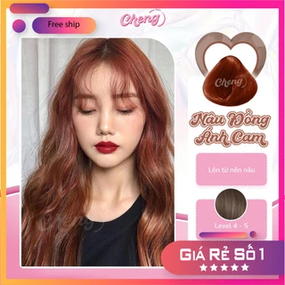 Thuốc Nhuộm Tóc Màu NÂU ĐỒNG ÁNH CAM Không Tẩy | Chenglovehair, Chenglovehairs