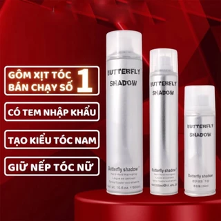 Gôm xịt tóc Butterfly Shadow 150ml 320ml 600ml Chính hãng, Gôm bạc giữ nếp tạo kiểu nam nữ