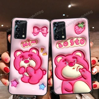 Ốp lưng Oppo A54 / A74 / A94 / A95 GẤU DÂU LOTSO cực hot hit, mẫu hot cute rẻ cực đẹp Tiến Minh