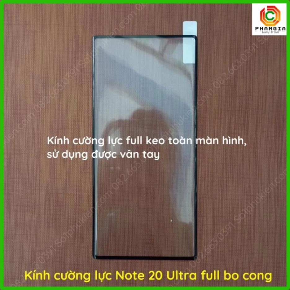 Kính cường lực Samsung Note 20 Ultra full màn, full keo, full bo cong toàn màn hình