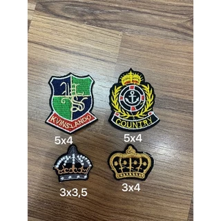 Patch vải ủi nhiệt hình thêu logo thương hiệu cao cấp