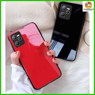 Ốp Realme C35 mặt lưng ép kính cường lực dẻo in hình nhiều mẫu lựa chọn, thiết kế sang trọng