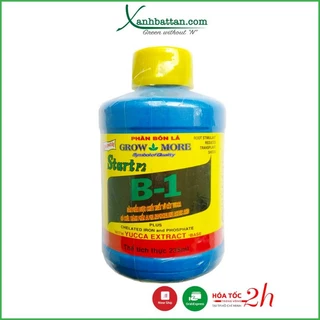 PHÂN BÓN LÁ VITAMIN B1 GROW MORE- B1 MỸ CHAI 235ML CHUYÊN DÙNG CHO HOA LAN, CÂY KIỂNG