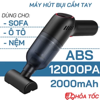 Máy Hút Bụi Cầm Tay Không Dây Mini Lực Hút 12000 DPA, Pin Sạc Cao Cấp, Hút Bụi Giường, Sofa, Ô Tô - HB3 New