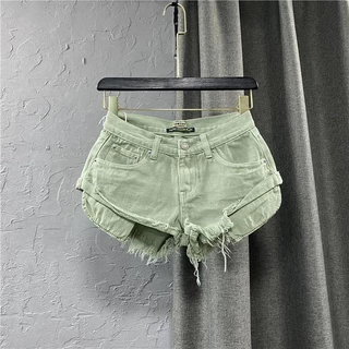 Quần short denim JSC dáng chữ A tua rua thời trang mùa hè cho nữ