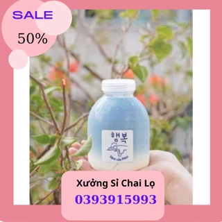 50 Chai Nhựa 500ml Tròn Lùn Miệng Rộng Nắp Fi38. Chai Đã Kèm Nắp