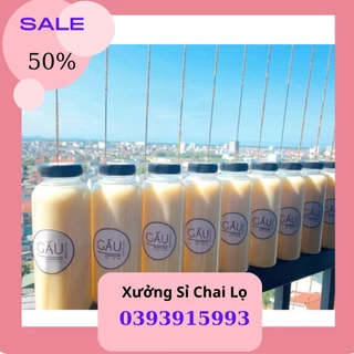 100 chai nhựa tròn miệng rộng 330ml