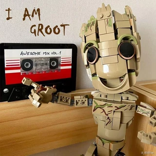 🌊Tương thích với LEGO Groot treeman Tanabata quà tặng cho bé trai khối xây dựng đồ chơi sê-ri siêu anh hùng Marvel