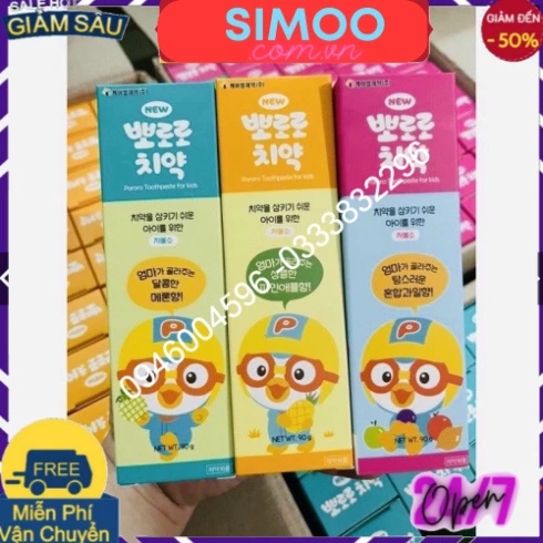 [CHUYÊN SỈ CHÍNH HÃNG] Kem đánh răng Pororo Hàn Quốc (cho bé từ 2 tuổi)