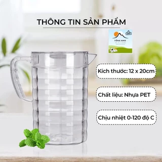 Ca 2 lít đựng nước, Ca kính Việt Nhật (MS:6056), Bình đựng nước chịu nhiệt cao trong suôt có quai cầm -Br 01815