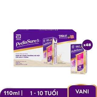 [K kèm KM và thẻ cào] Thùng Sữa 48 hộp Pediasure 110ml (cho bé 1-10 tuổi) Date Mới