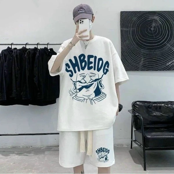 Bộ quần áo thun nam Bộ quần áo thun nữ Bộ quần áo thun unisex in chữ SHBEIDG phong cách trẻ trung BEMINE MQA 025