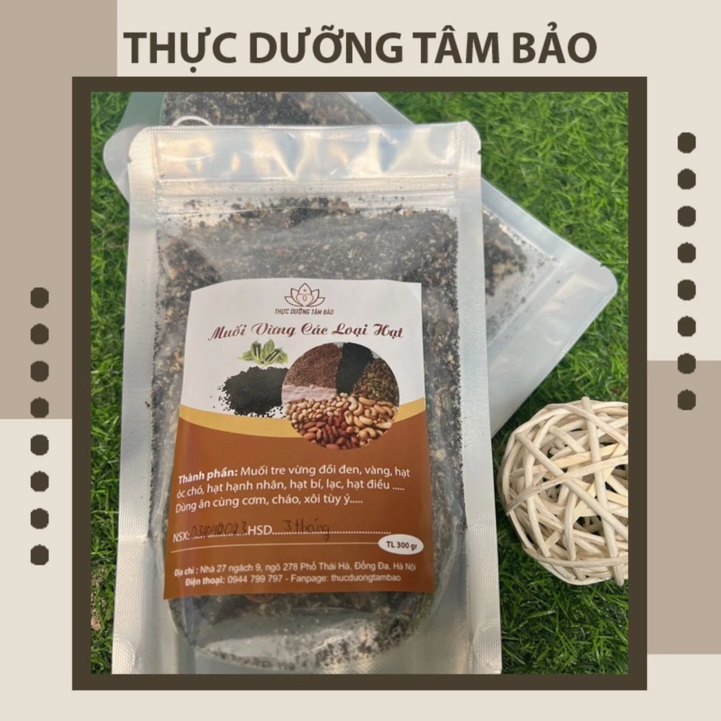 Muối vừng 9 loại hạt ( thơm , ngon , bổ dưỡng) không phụ gia không chất bảo quản an toàn ăn dưỡng sinh