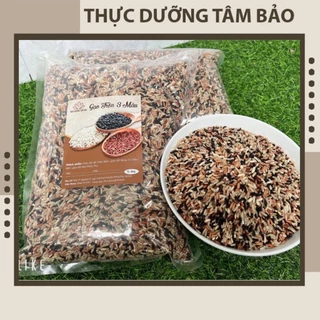 Gạo Tam Sắc Kết hợp bởi 3 loại gạo lứt gạo ăn kiêng giảm cân ăn dưỡng sinh đóng túi 2kg