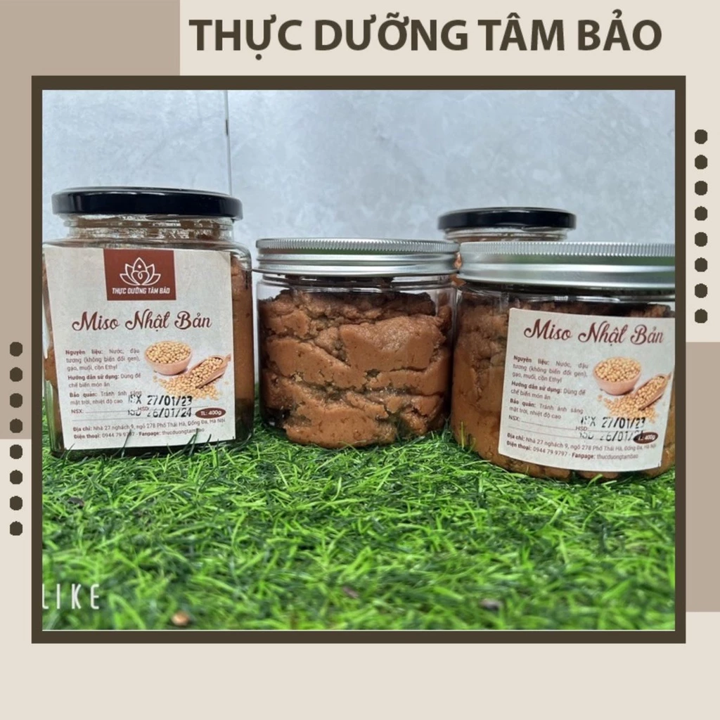 Đậu Tương Lên Men - Miso Nhật Bản - Thơm Ngon Bổ Dưỡng - Bảo Quản Lọ Thủy Tinh 400g