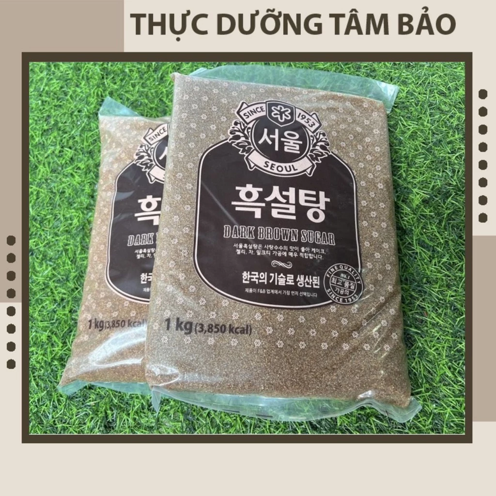 Đường đen ( nâu ) Hàn Quốc Beksul đóng túi 1kg