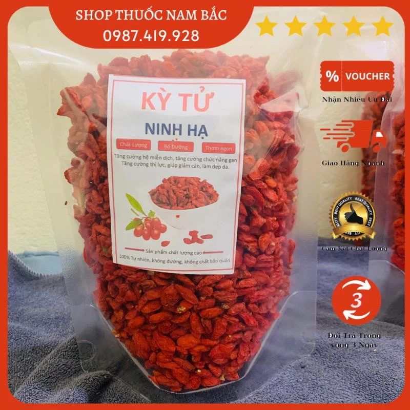 Kỷ tử đỏ kỷ tử Ninh Hạ gói 500g loại 1 kỷ tử đỏ ngọt