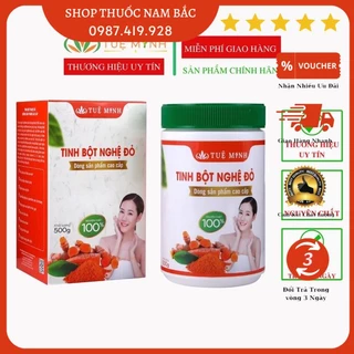 RẺ NHẤT SHOPEE] 0,5kg Tinh Bột Nghệ Đỏ TUỆ MINH Nguyên Chất 100% Hàng Pha Đền Bù 300%