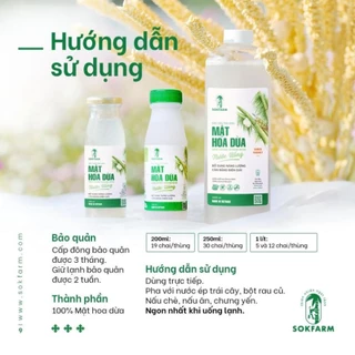 Nước Uống Mật Hoa Dừa Sokfarm bù khoáng bù điện giải