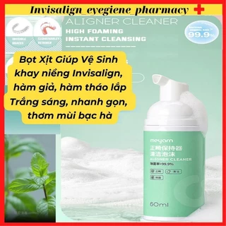 [MEYARN.VN] Aligner Cleansing WhiteFoam-Bọt làm sạch máng chỉnh nha trong suốt như Invisalign, hàm giả tháo lắp,răng giả