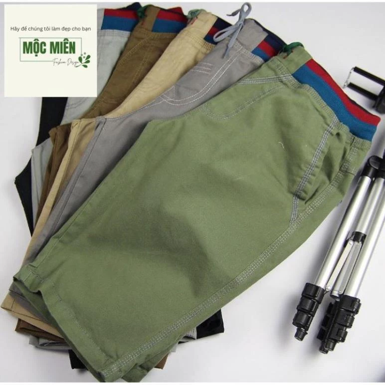 (FREESHIP EXTRA)  Quần short kaki nam chất mềm mịn lưng thun có dây rút chất kaki mềm
