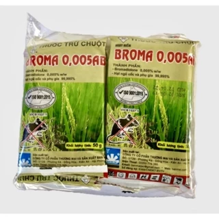 BẢ DIỆT CHUỘT SINH HỌC DẠNG THÓC, THÓC DIỆT CHUỘT BROMA GÓI 50GR