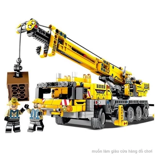 Tương thích với các khối xây dựng LEGO cậu bé lắp ráp đồ chơi nâng hạ máy móc nhóm kỹ thuật loạt cần cẩu quà tặng