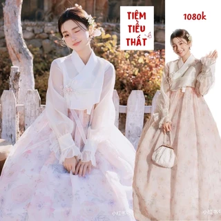 Hanbok hàn quốc nữ hồng hoa ( sẵn )