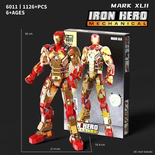 ☺️Tương thích với Lego Iron Man Wood Anti-Hulk Mecha Robot Bé Trai Đồ Chơi Giáo Dục Đồ Chơi Lắp Ráp 6-10 Tuổi