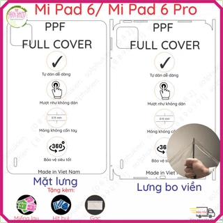 Dán PPF Máy tính bảng Xiaomi Pad 6 / 6 Pro loại trong, nhám dành cho mặt lưng, full viền