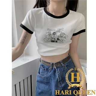 Áo croptop SMOOOH BOING cổ lé HARIQUEEN