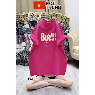 Áo phông chữ BỰC in ngực HOTTREND - Áo thun tay lỡ nam nữ unisex freesize form rộng 65kg chất cotton đẹp cháy phố 2023