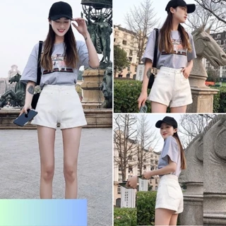 Quần đùi nữ, quần short nữ kaki basic hàn quốc màu đen size S M L SKUQ-09B1