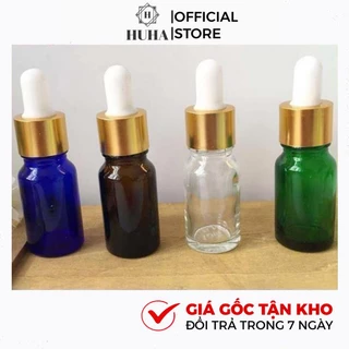 Vỏ Chai Lọ Đựng Tinh Dầu [5ml,10ml,15ml,20ml,30ml] Bóp Giọt Khoen Vàng,Bạc,Đen Chiết Mỹ Phẩm HUHA