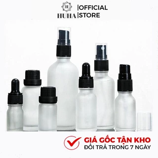 Vỏ Chai Lọ Chiết Serum Thủy Tinh [5ml-100ml] Phun Mờ Cao Cấp Nắp Bóp Nhỏ Giọt, Phun Sương HUHA