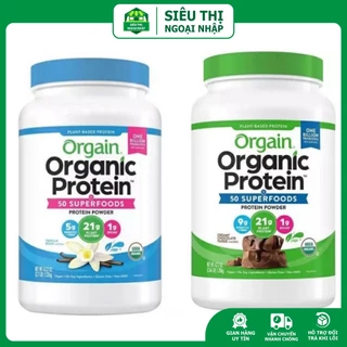 Bột protein hữu cơ Orgain Organic Protein & Superfoods vị vani, socola 918g mẫu mới